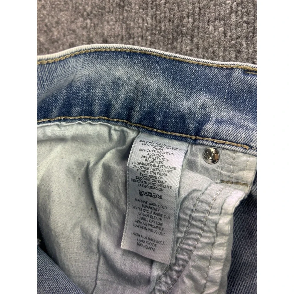 True Religion Ricky Relaxed Straight Jeans Mens 34 Light Wash Blue Denim